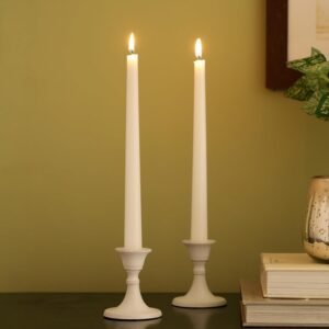 dci mini fancy golden candle holder stand set – pack of 2 premium gold plated aluminium taper candlestick holders
