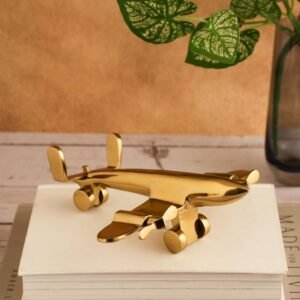 dci creative airplane gold aluminium luxury figurine showpiece